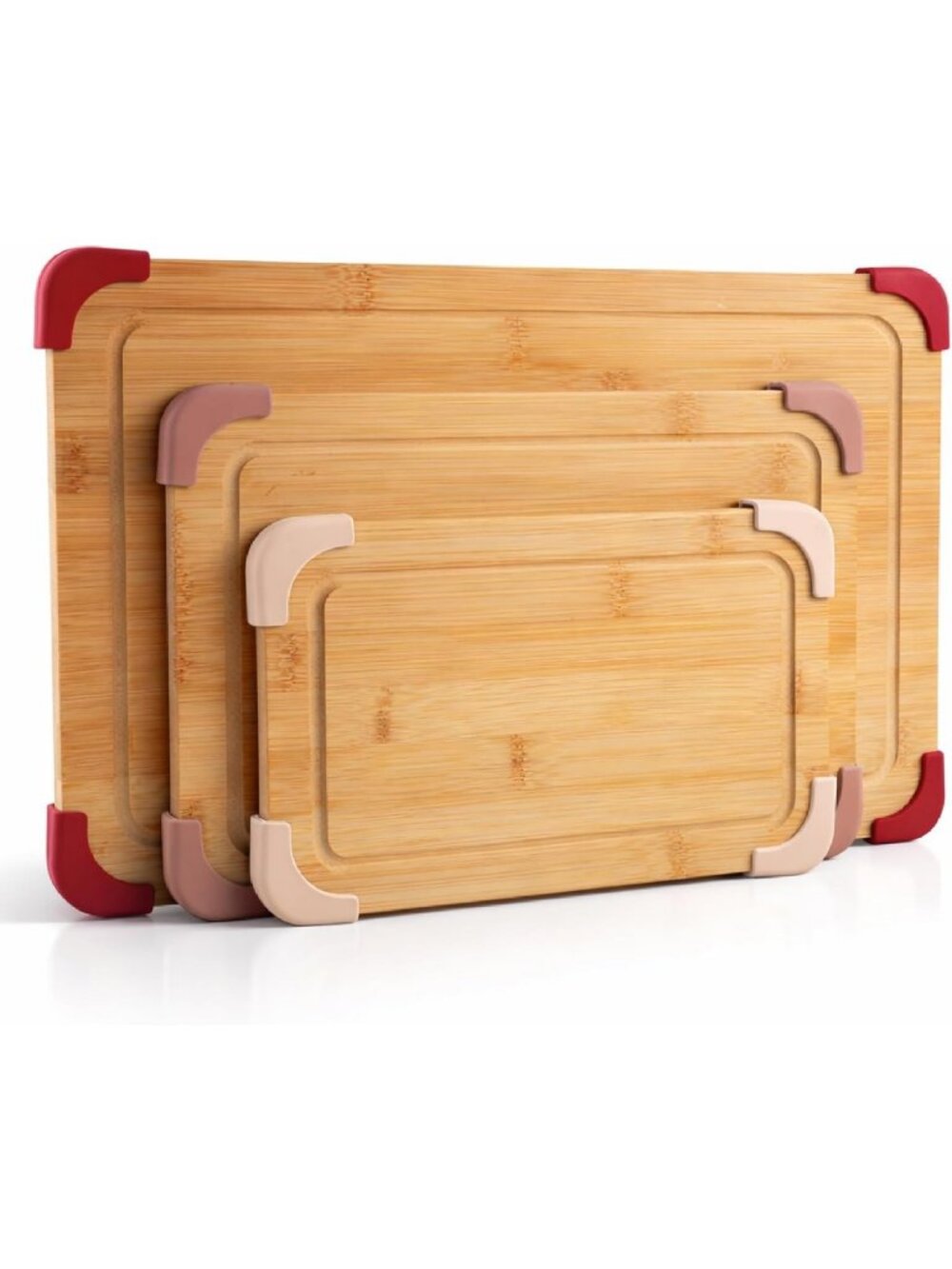 Non-Slip Bamboo Cutting Board Set – Easy Grip Kitchen Essentials for Meat